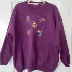 Purple crew neck